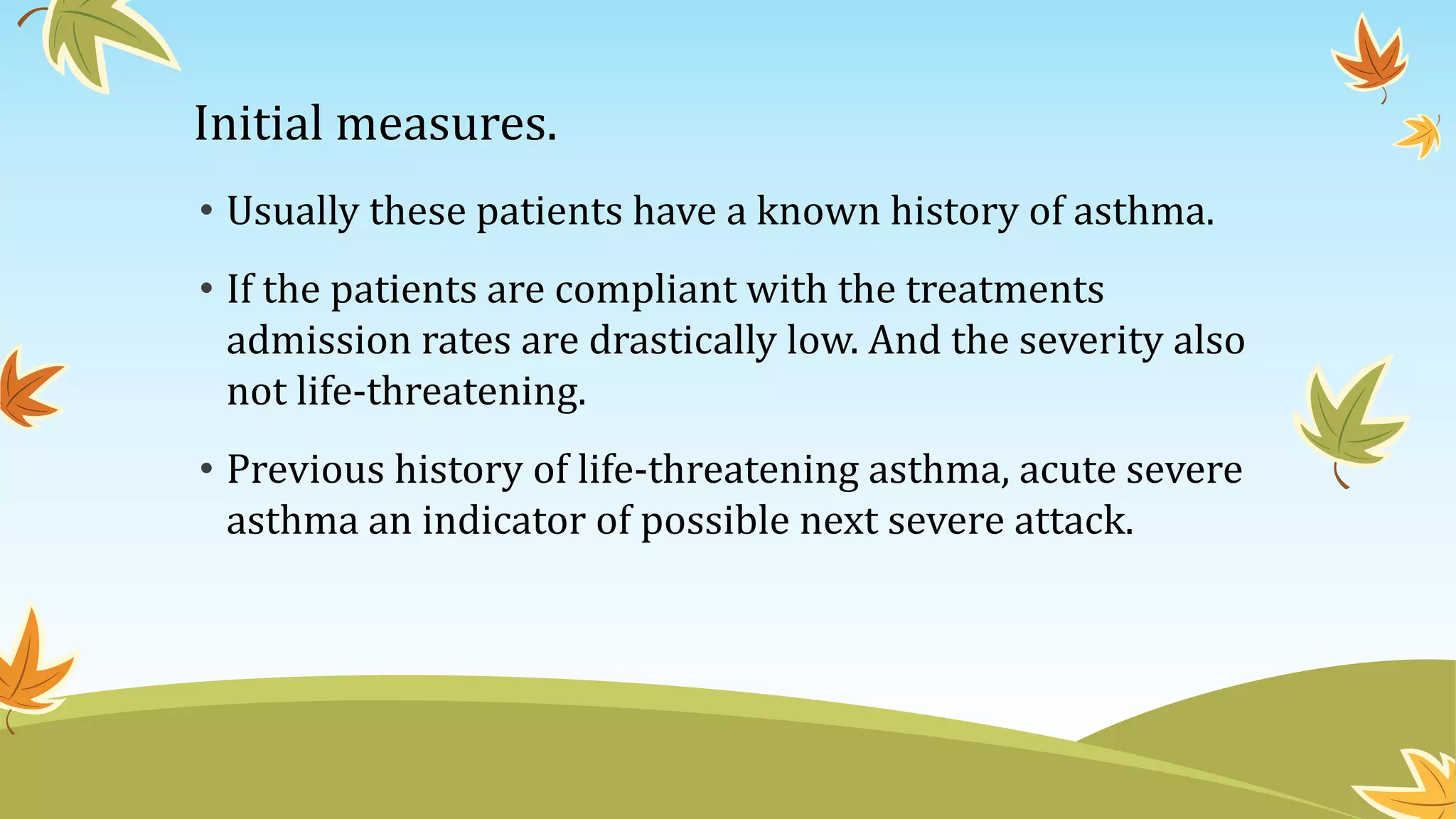 Management of acute severe asthma | PPTX