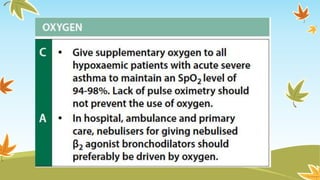 Management of acute severe asthma | PPTX