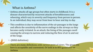 Management of acute severe asthma | PPTX