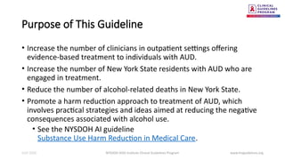 Management of Alcohol Use Disorder - AUD treatment | PPTX