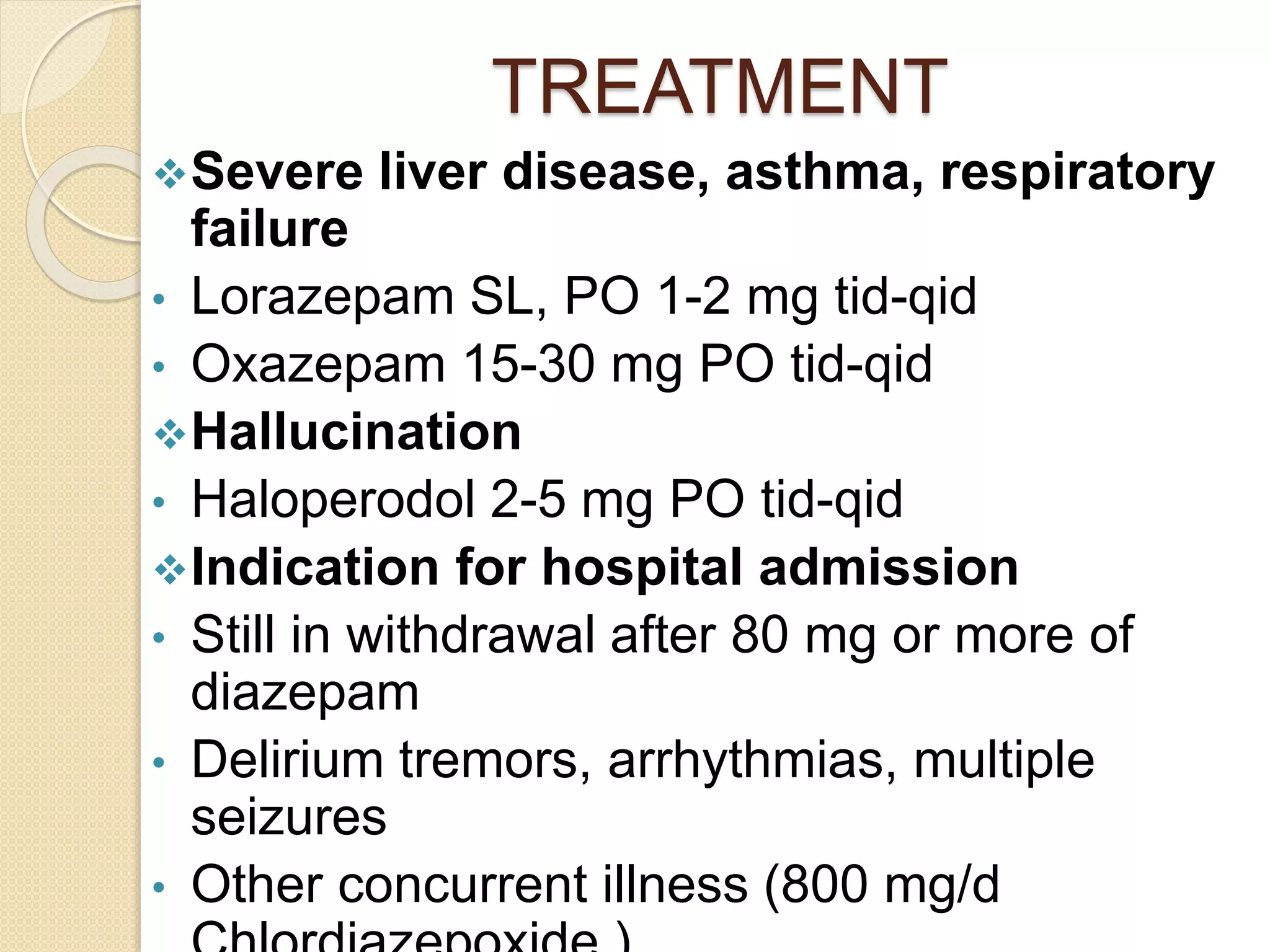 Management of alcohol withdrawl seizure | PPTX
