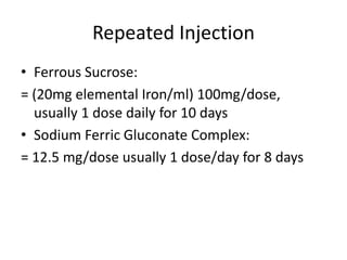 Ferrose Inj Management of anemia in pregnancy | PPTX
