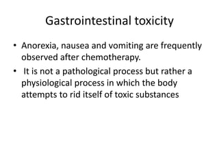 Gi Toxicity Management of anticancer toxicities | PPTX