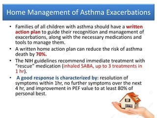 Management of Bronchial asthma exacerbation in children | PPTX
