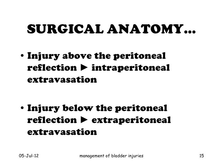 Management Of Bladder Injuries Dr Aroju