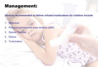 Child Using Diskus Management of bronchial asthma in children | PPS