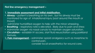 Management of burns referred from sdas . | PPTX