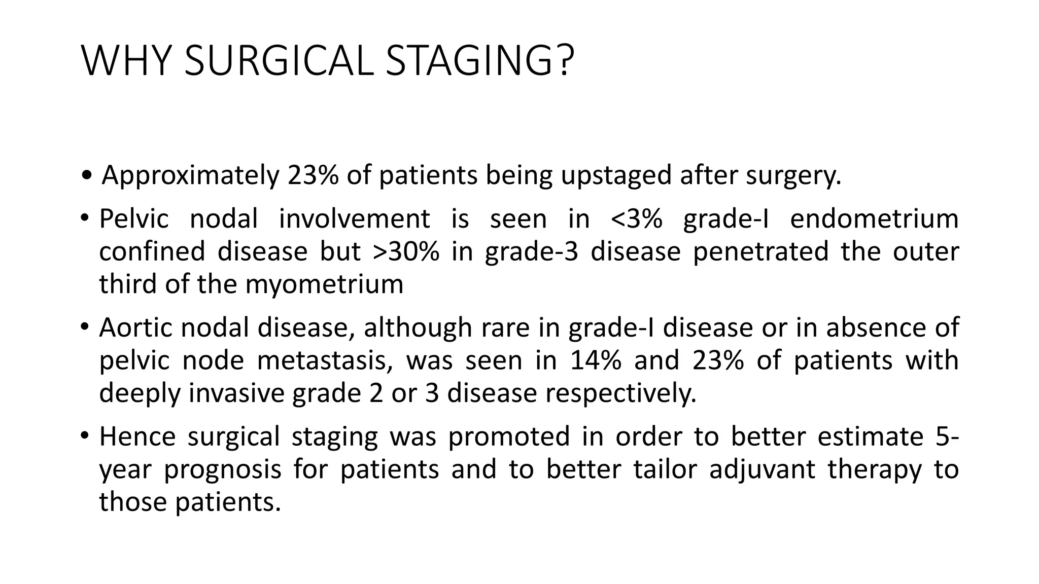Management of ca endometrium