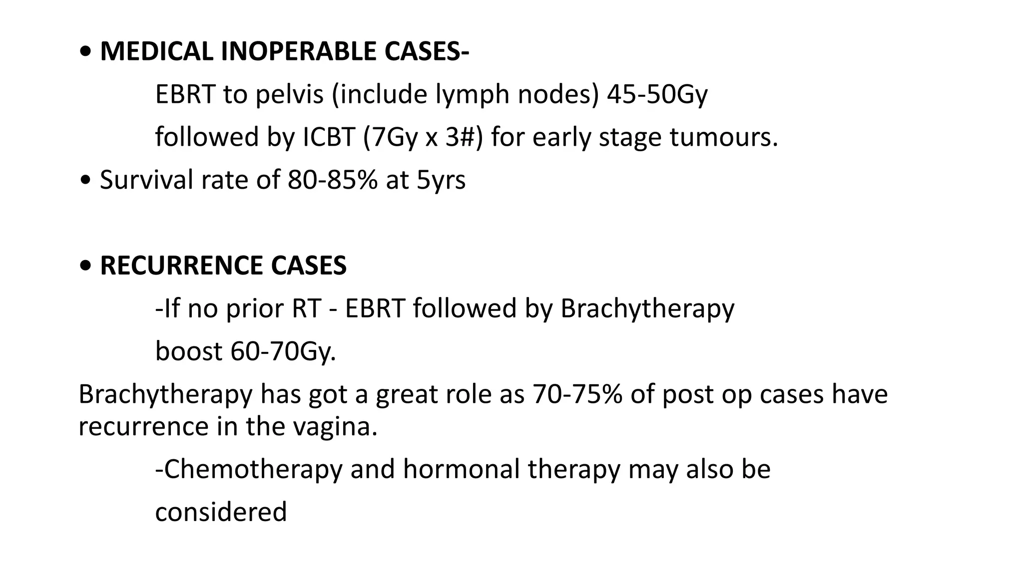 Management of ca endometrium