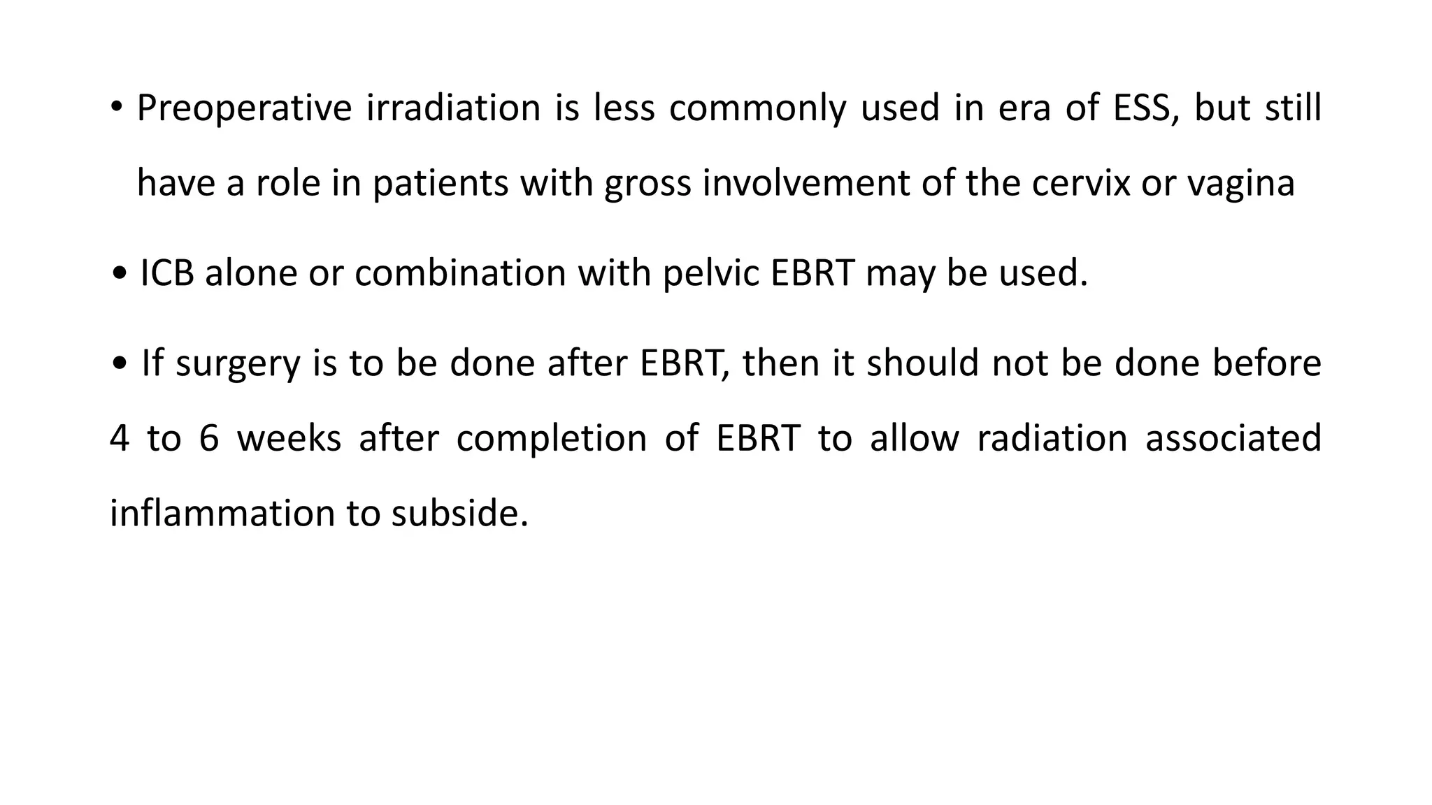 Management of ca endometrium