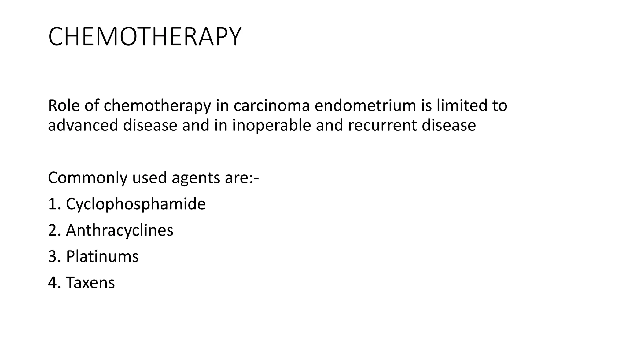 Management of ca endometrium
