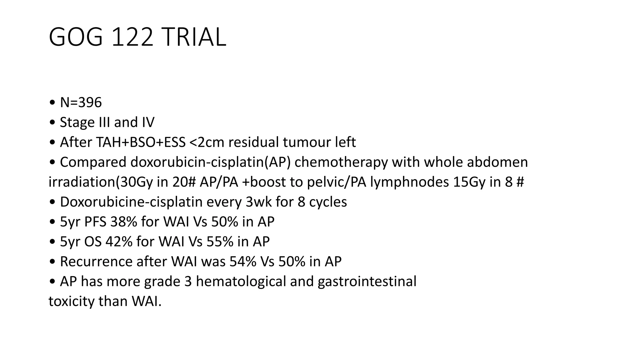 Management of ca endometrium