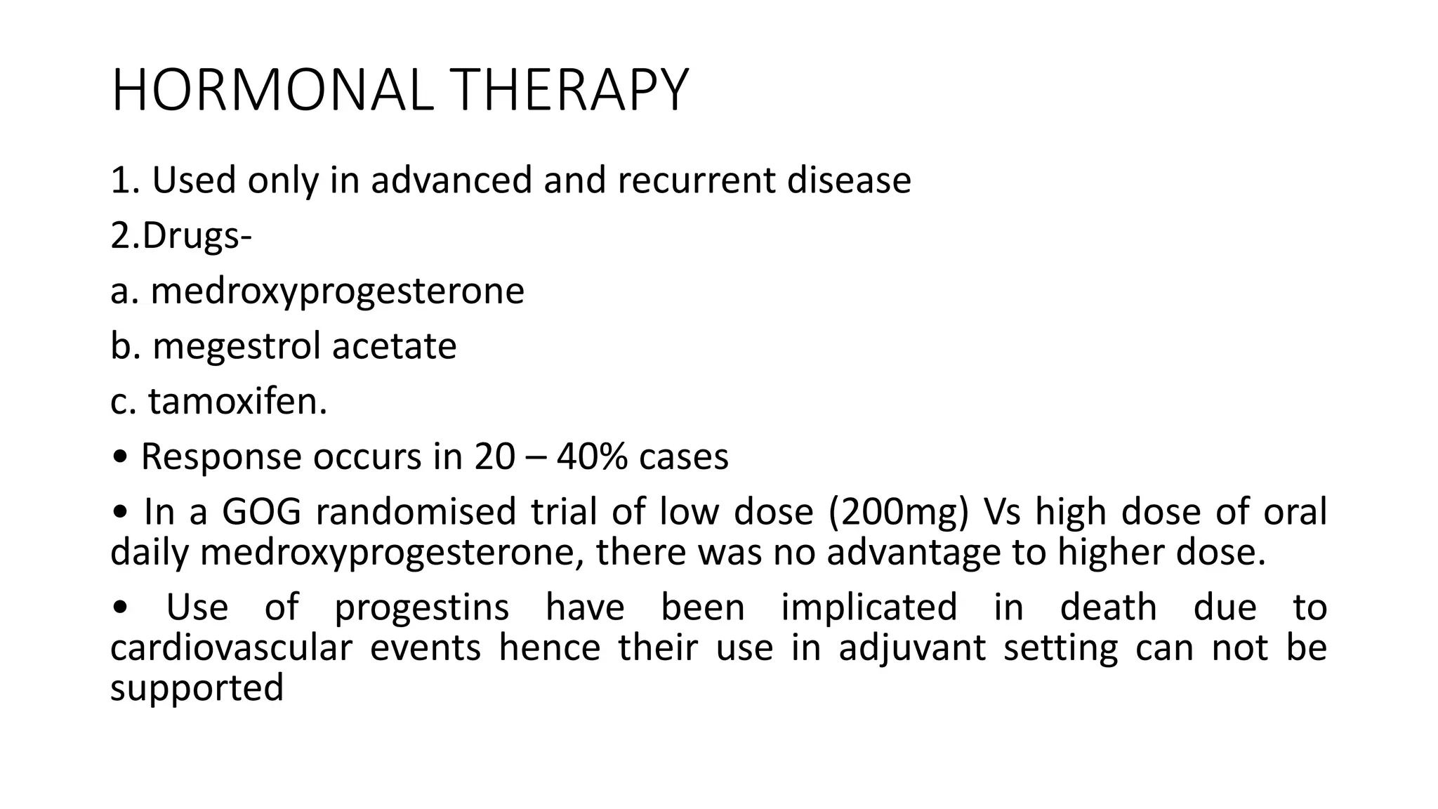 Management of ca endometrium
