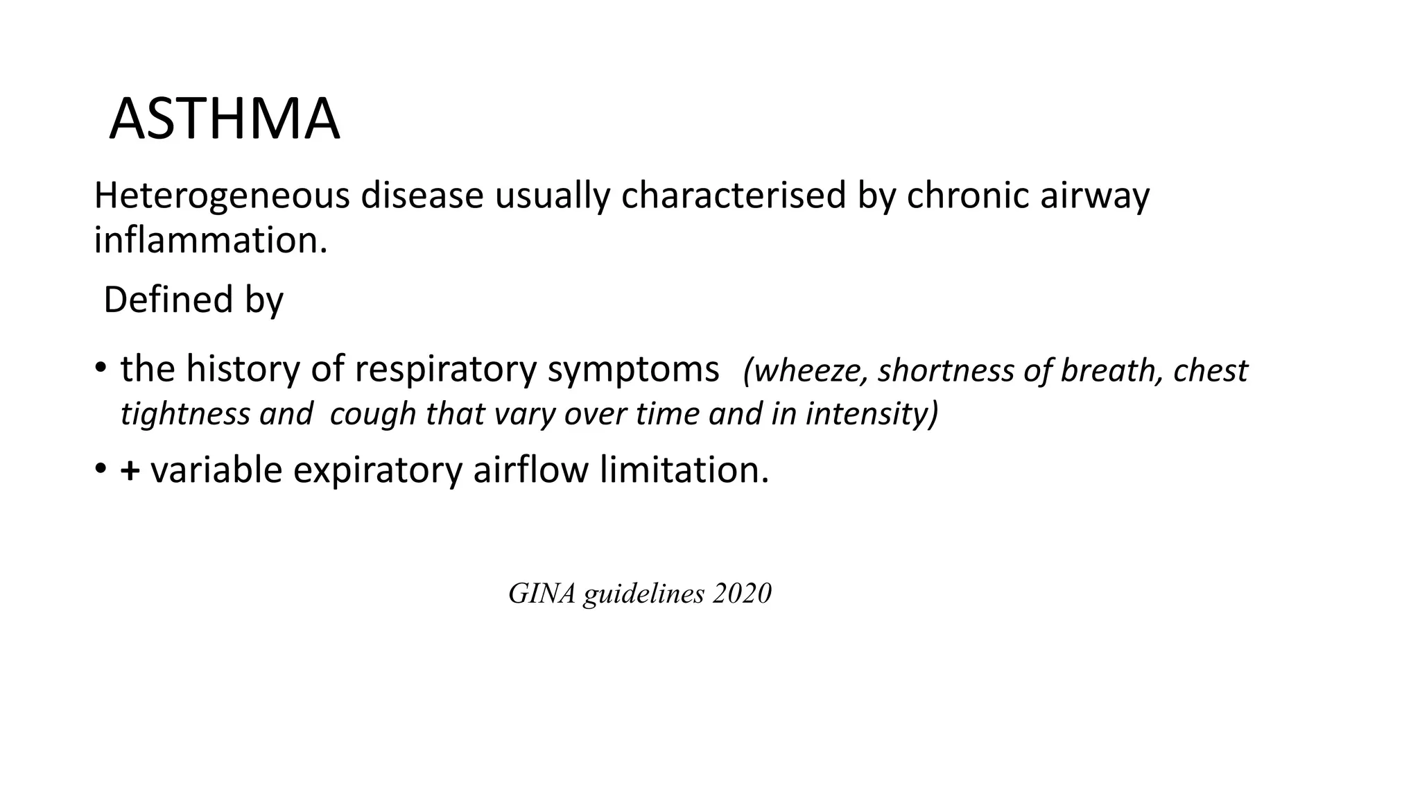 Management of chronic asthma Pediatrics | PPTX