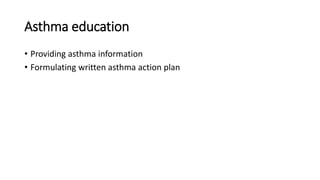 Management of chronic asthma Pediatrics | PPTX