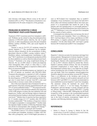 Management of chronic hepatitis c before and after liver transplant | PDF