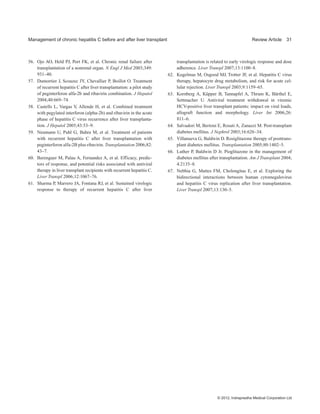 Management of chronic hepatitis c before and after liver transplant | PDF