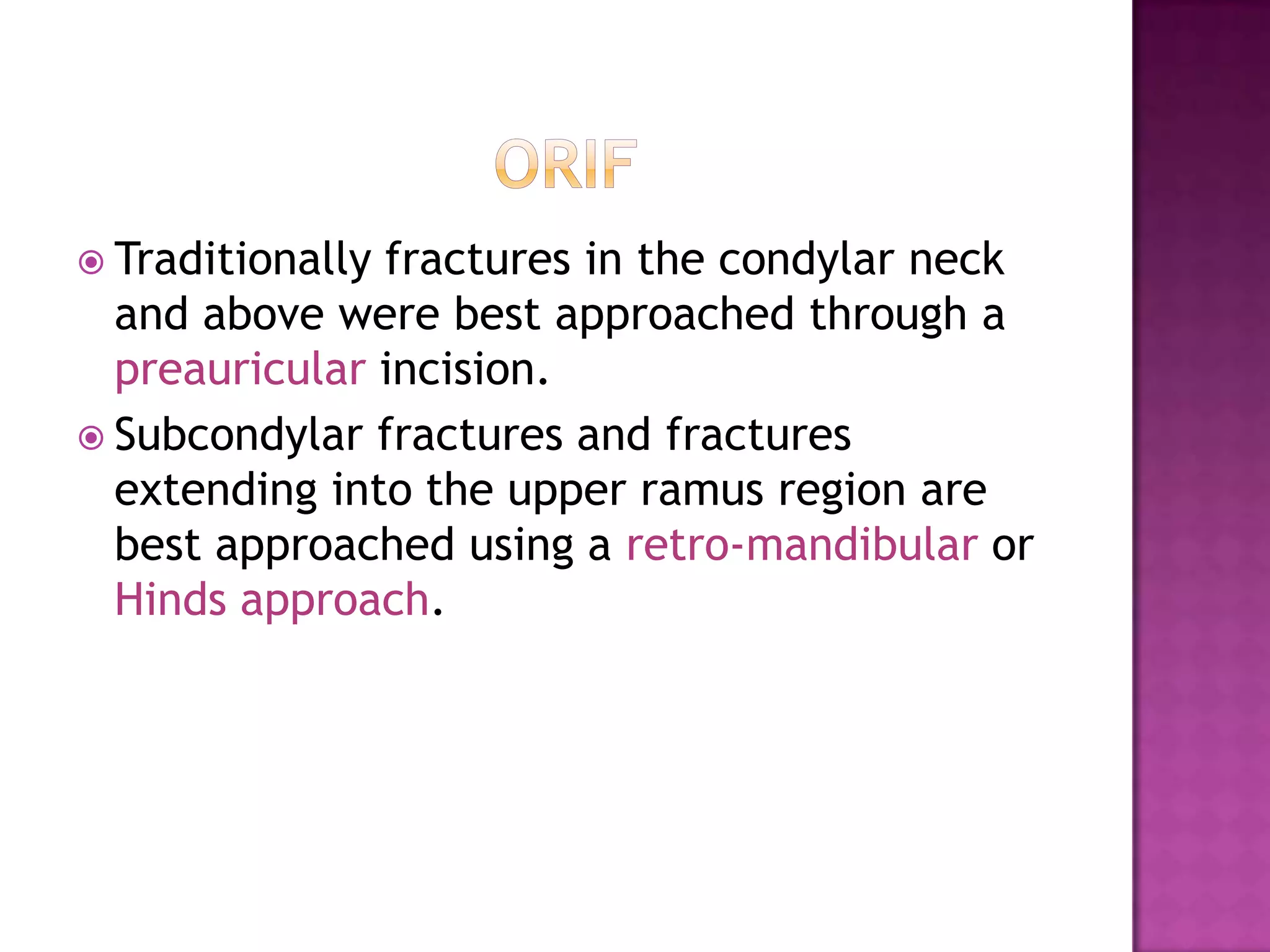 Management of condylar fractures | PPTX