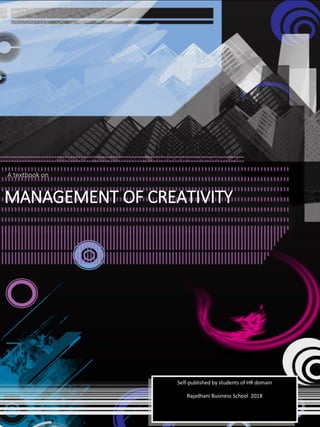 A textbook on
MANAGEMENT OF CREATIVITY
Self-published by students of HR domain
Rajadhani Business School 2018
 