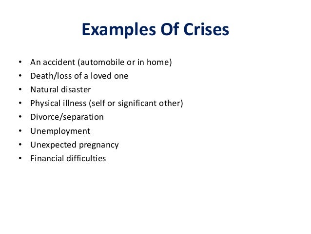 crisis examples