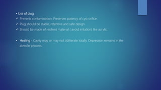 Management of cyst | PPTX