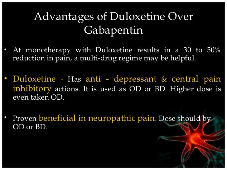duloxetine vs gabapentin for sciatica