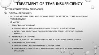 Management of dry eyes | PPTX