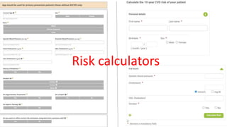 Risk calculators
 