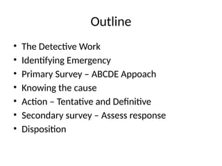 Comprehensive Management of Emergency Patients Using ABCDE Approach | PPTX