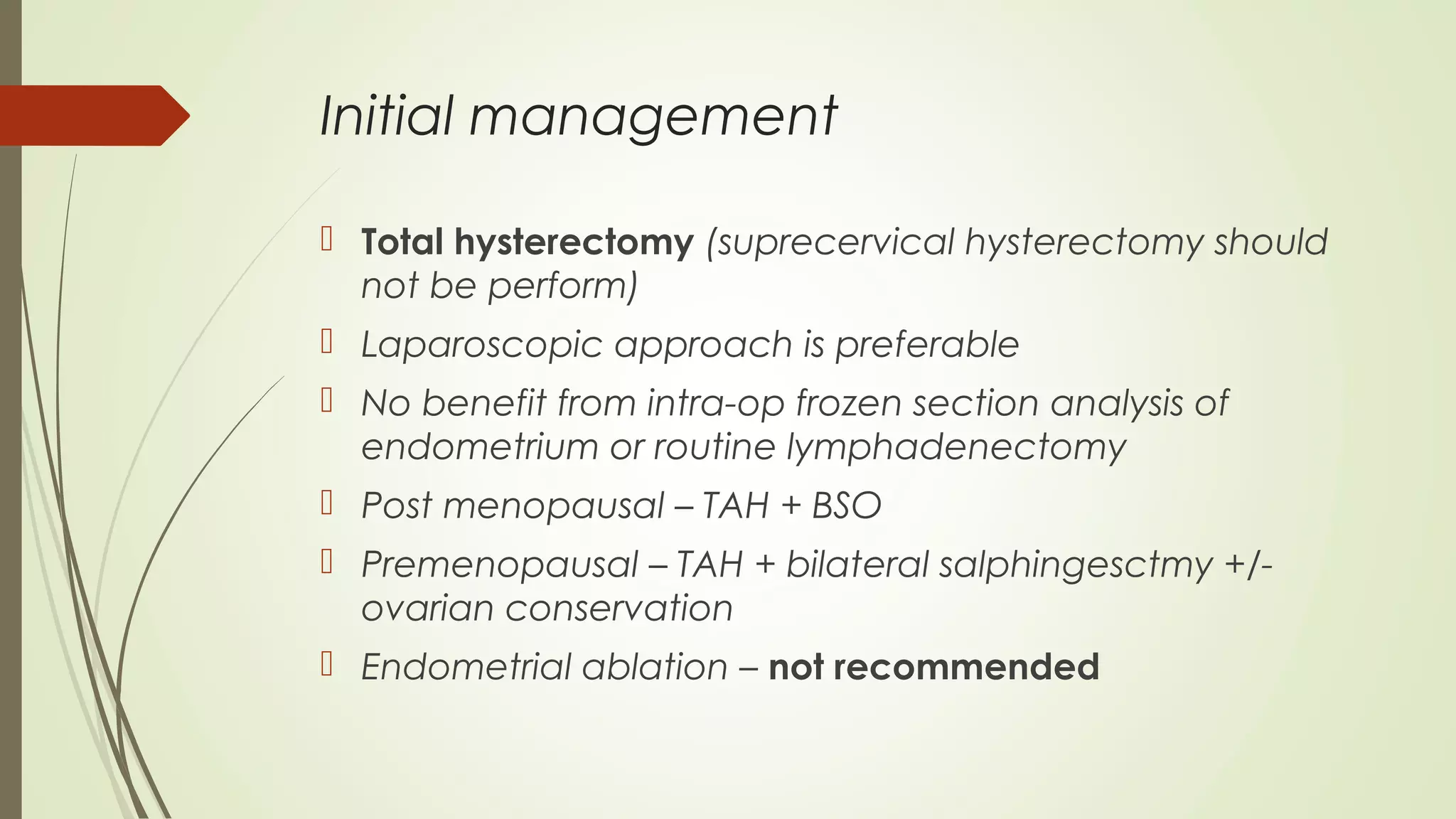 Management of endometrial hyperplasia | PPT