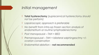 Management of endometrial hyperplasia | PPT