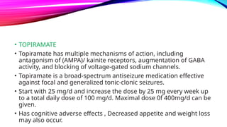 Presentation on MANAGEMENT OF EPILEPSY in our clinical practice | PPTX