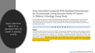 Dose intensive
VAC/ IE vs
standard VAC/ IE
( both 3 weekly)
n=478
J Clin Oncol. 2009 May 20;27(15):2536-41
 
