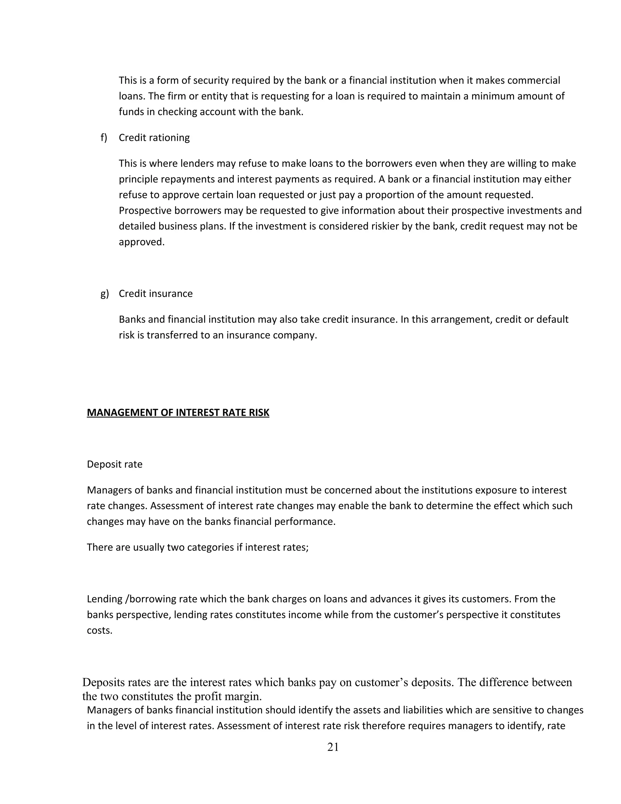 Management of financial institutions | RTF