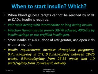MANAGEMENT OF GESTATIONAL DIABETES MELLITUS BY DR SHASHWAT JANI | PDF
