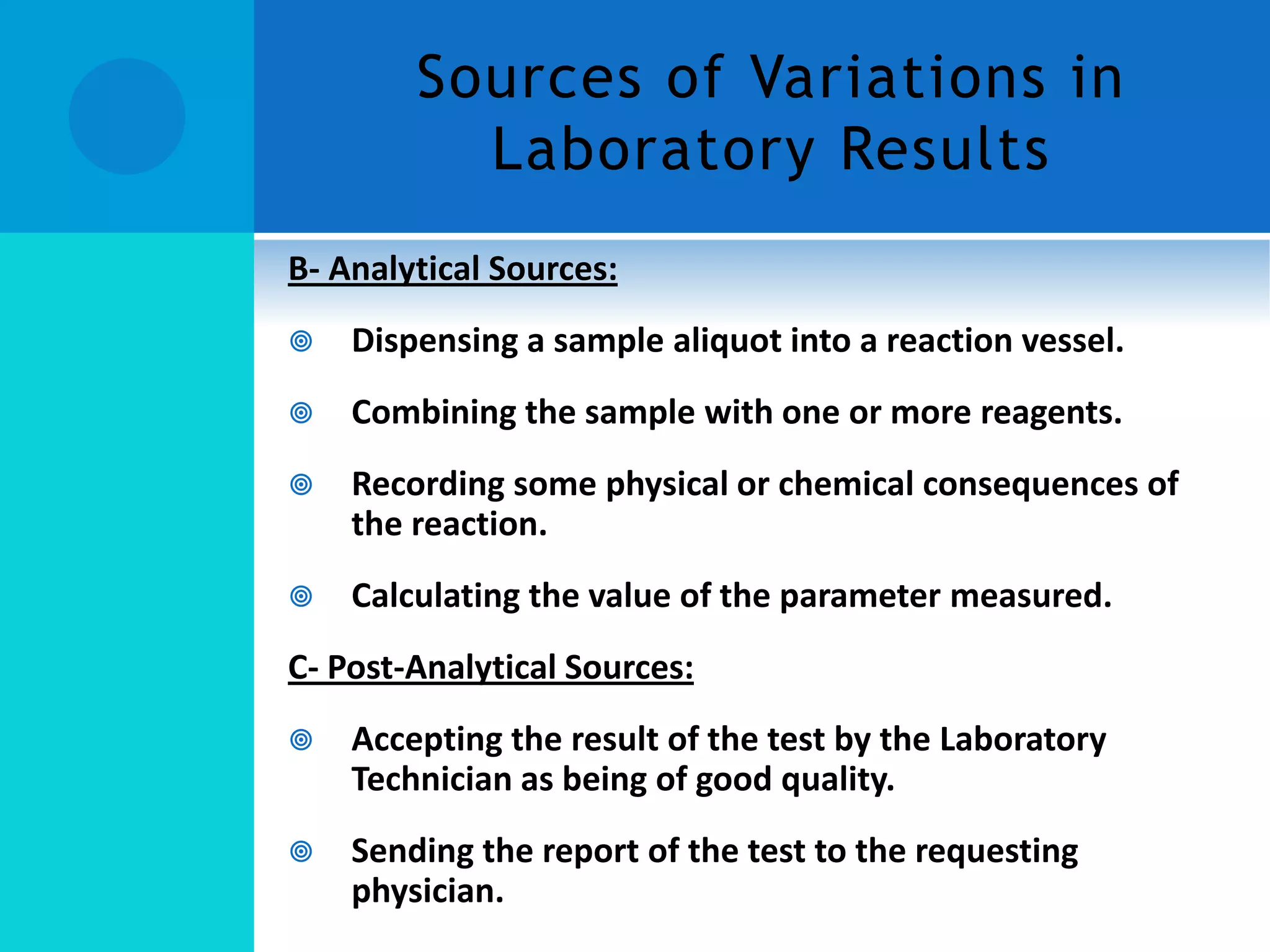 Lab Variation Management of health laboratory services | PDF