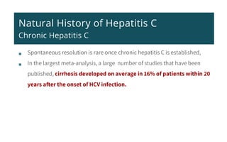 Management of Hepatitis C – Clinical Presentation | PDF