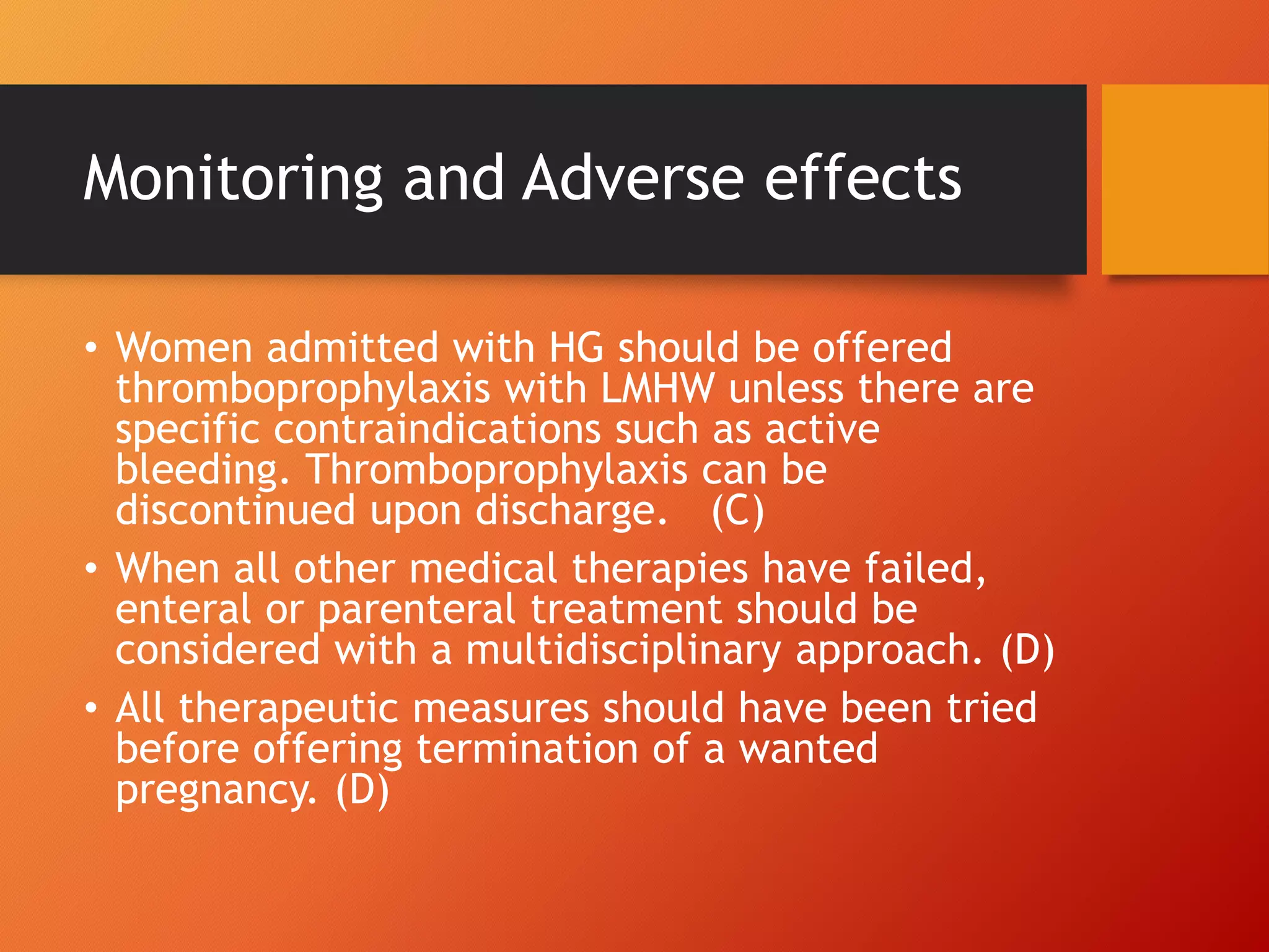 Management of hyperemesis gravidarum rcog 2016 | PPTX
