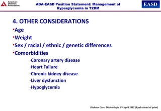 ADA EASD Management of hyperglycemia in type 2 | PPT