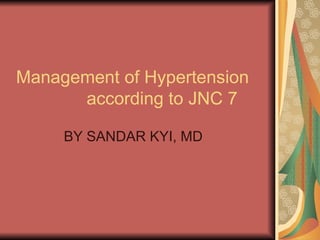 Comprehensive Management of Hypertension According to JNC 7 Guidelines ...