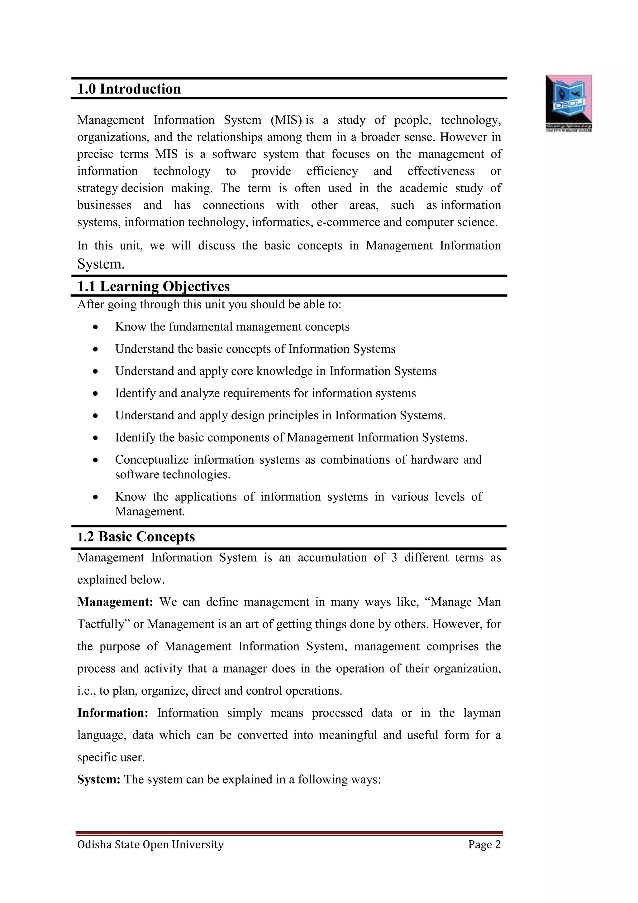 Management of information system | PDF