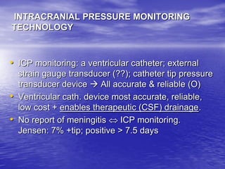 Management of Intercranial Pressure