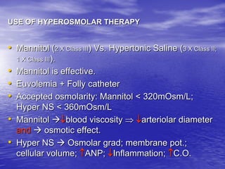 Management of Intercranial Pressure