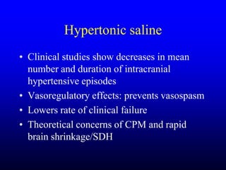 Management of Intercranial Pressure