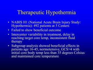 Management of Intercranial Pressure