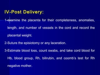 Management of Labor- 1st ,2nd and 3rd stages | PPT