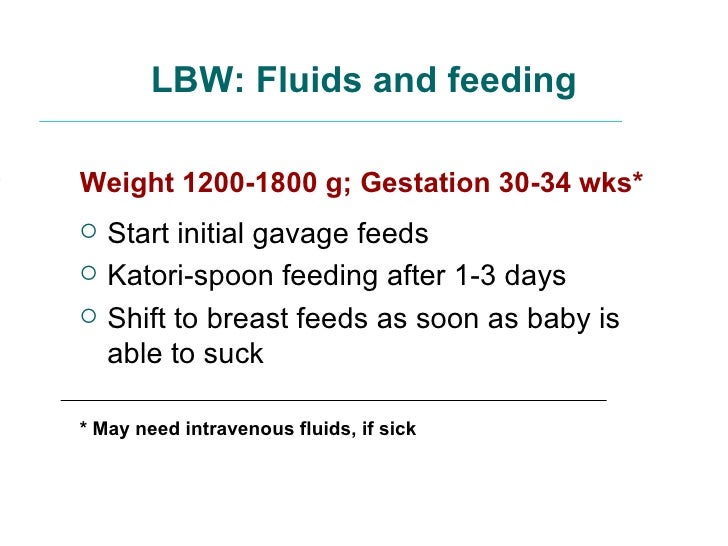 Management of lbw low birthweight babies