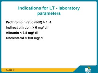 Management of liver failure | PPT