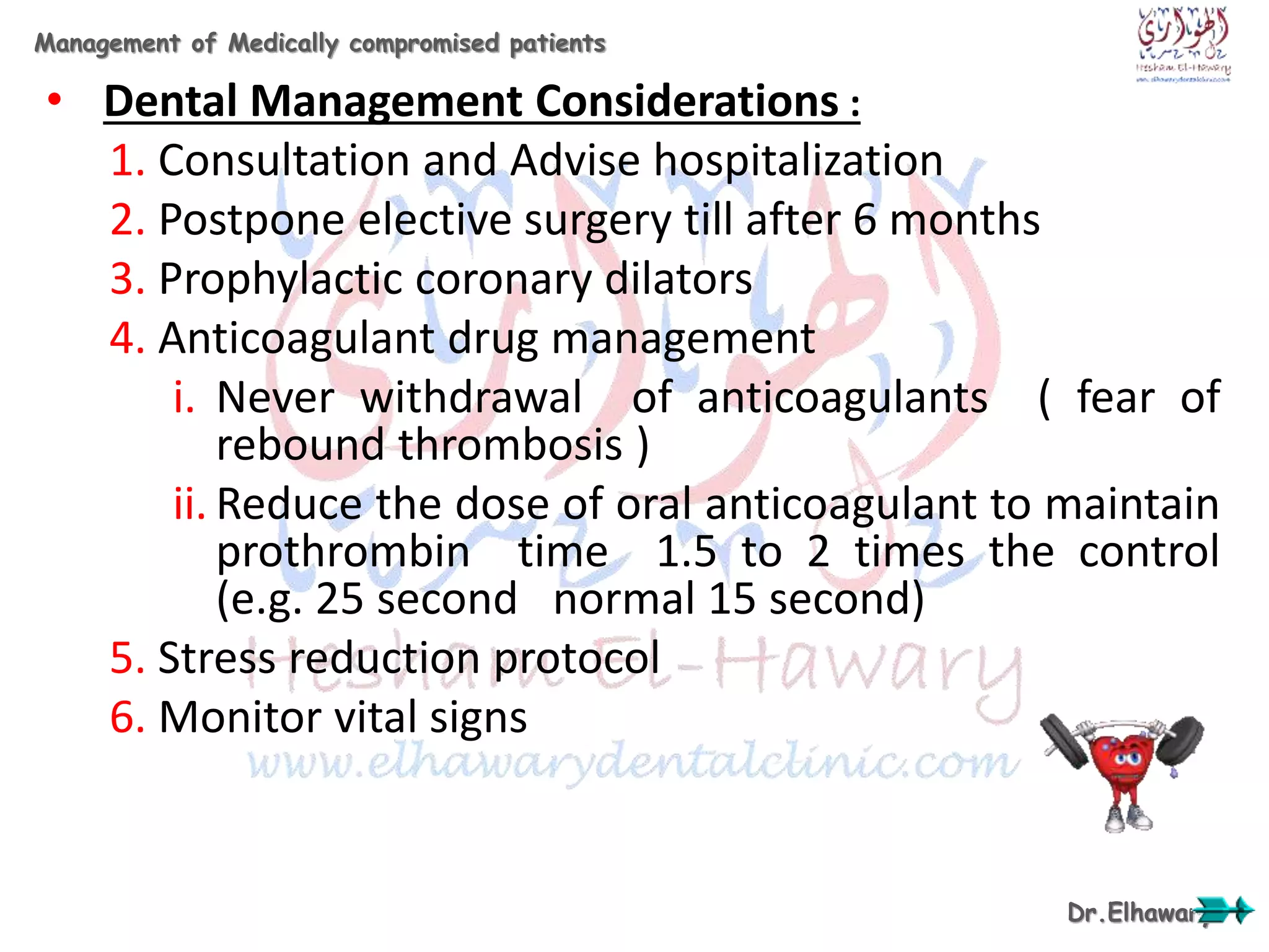 Management of medically compromised patients | PPTX