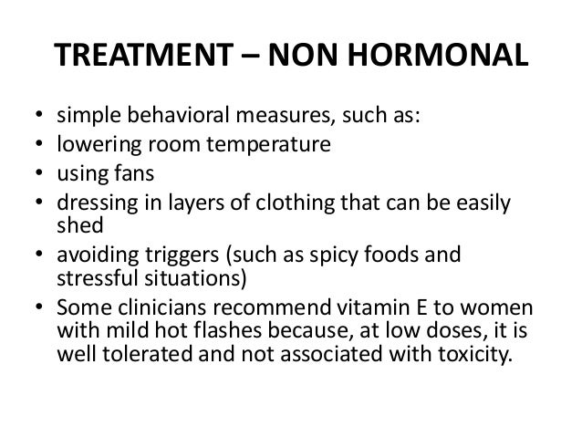 Management Of Menopause